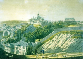 Blick auf die Prager Burg von Osten, 1825